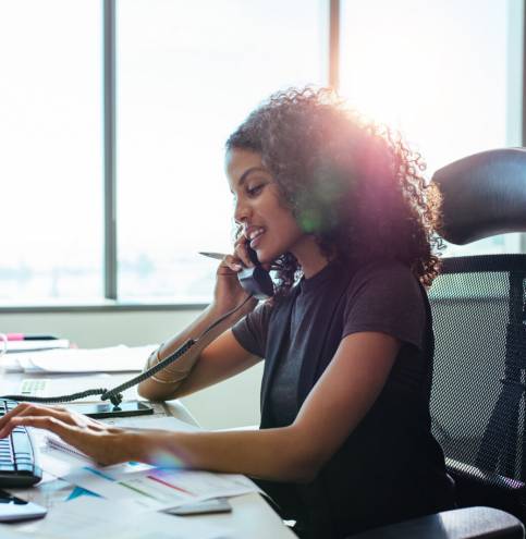 Woman,Entrepreneur,Busy,With,Her,Work,In,Office.,Young,Woman